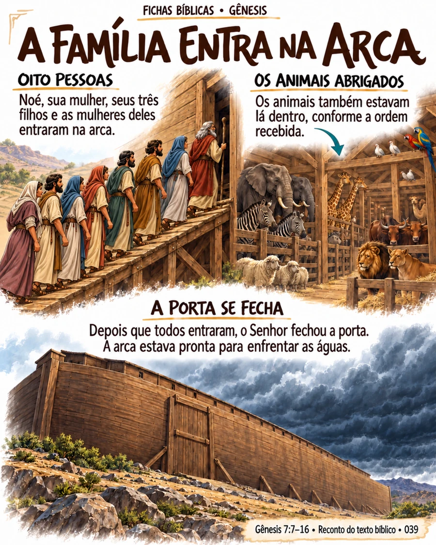 Ficha 39: A FAMÍLIA ENTRA NA ARCA