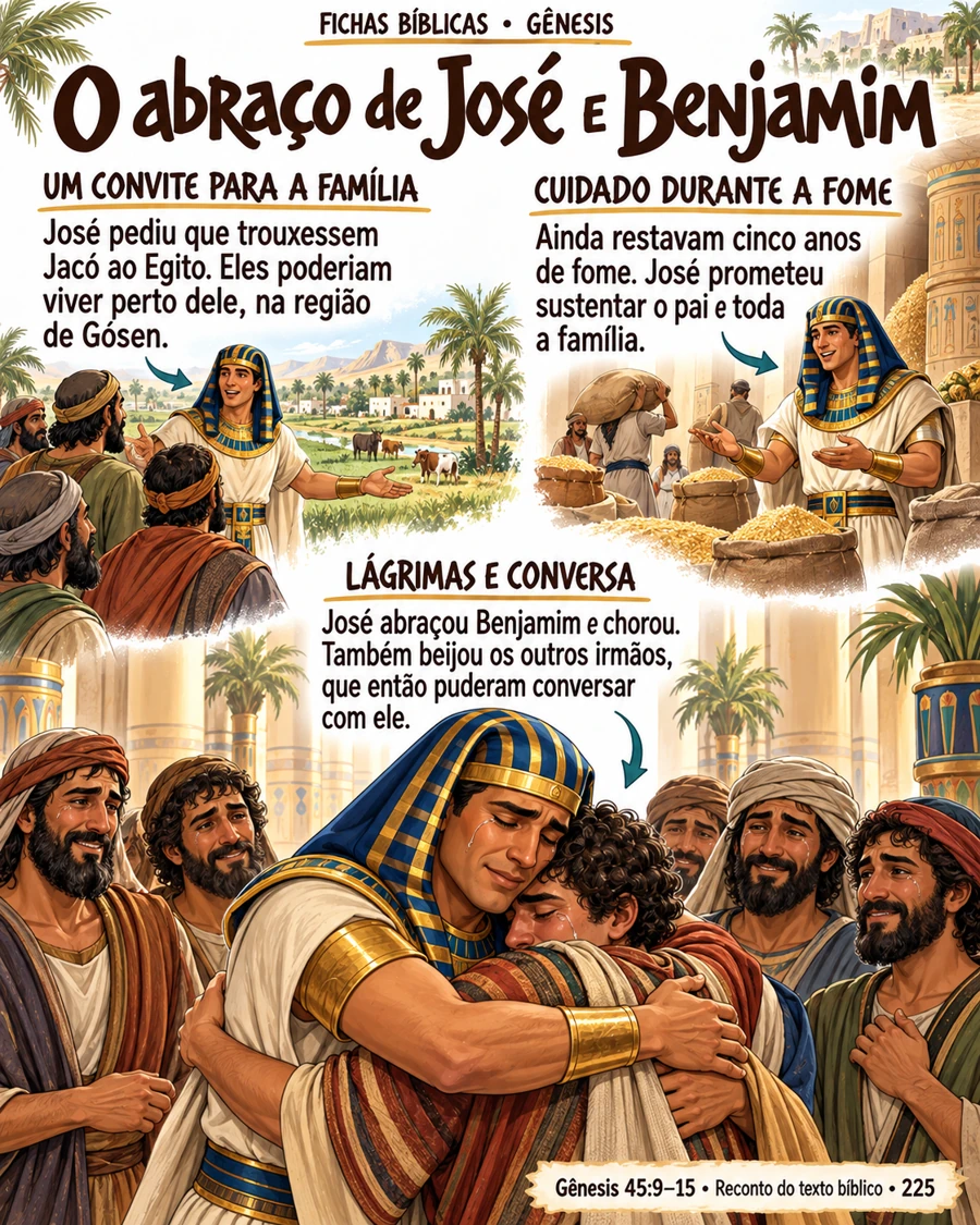 Ficha 225: O abraço de José e Benjamim